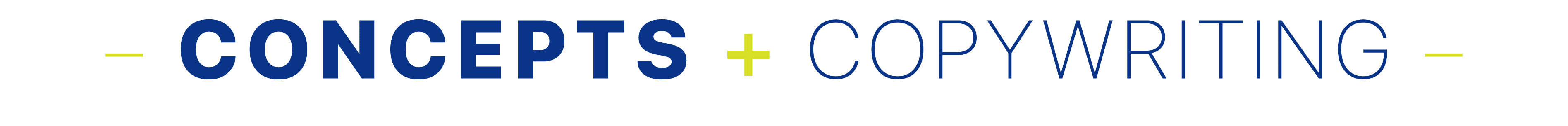 – CONCEPTS + COPYWRITING –